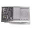 Cuisinière à double combustible ILVE Professional Plus II Series 48 po avec 5 brûleurs scellés, plaque de cuisson, table française (propane liquide, porte vitrée)-98168227-98168228