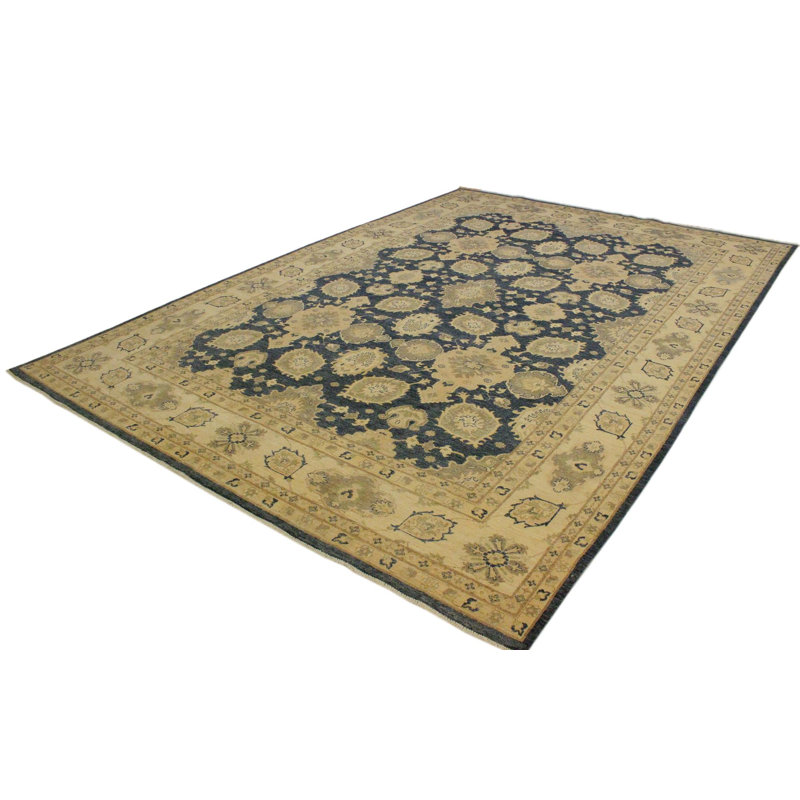Tapis oriental gris anthracite / beige en laine Silke