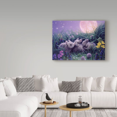 «Moon Babies» par Hilkiah, impression sur toile tendue