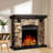 48.44'' W Green Electric Fireplace & Mantel Package with 5100 BTU