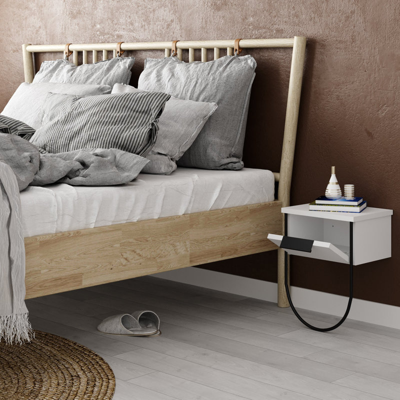 Table de chevet Yandi, Blanc