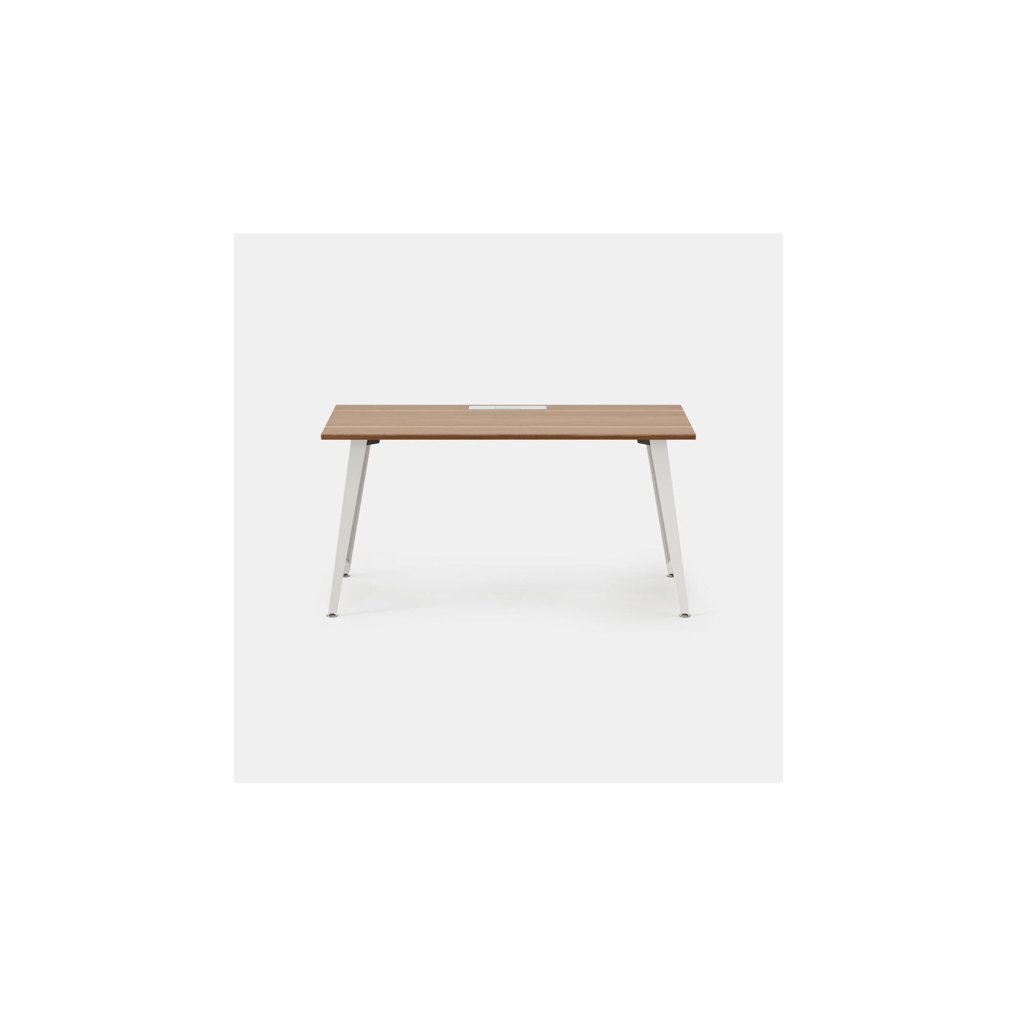 Office Desk, White, Walnut, 30" H x 60" W x 30" D