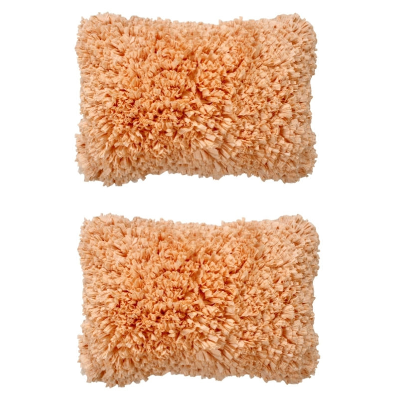 Cotton Throw Pillow, Orange