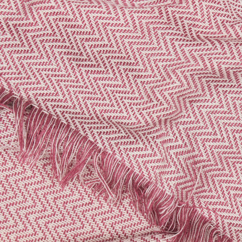 Wisley Machine Woven Throw Blanket, Pink/Purple