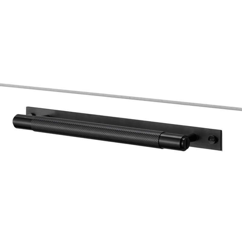 Pull Bar / Plate / Cross, 4 23/25", Black