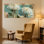 Plantes et fleurs, ensemble de 3 impressions sur toile