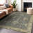 Machine Washable Indoor/Outdoor Xhevrie Gray Rug-1551397474