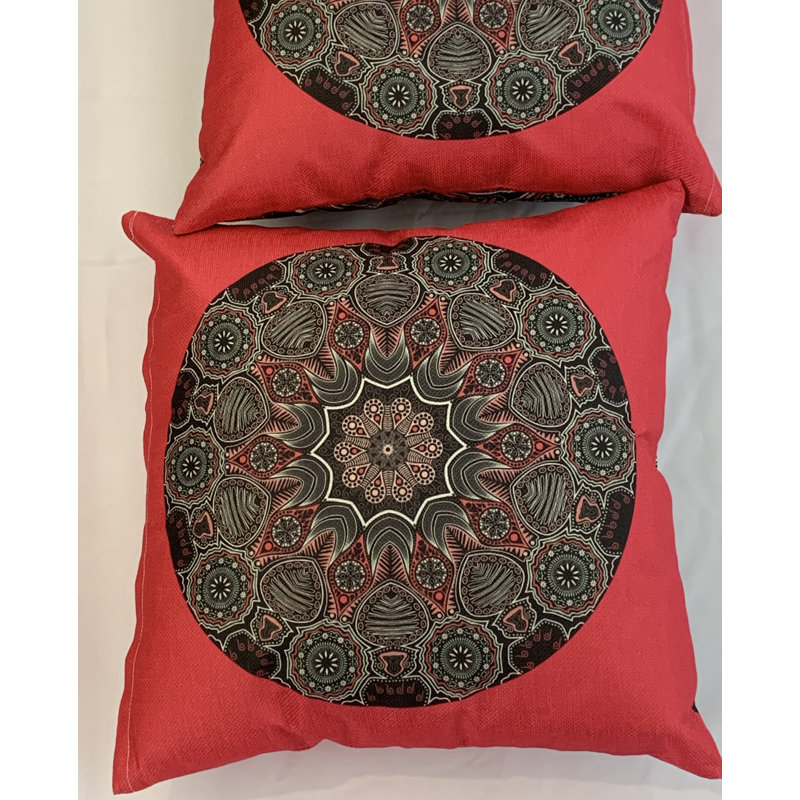 Kelowna Indoor / Outdoor Damask Square Throw Pillow Cover