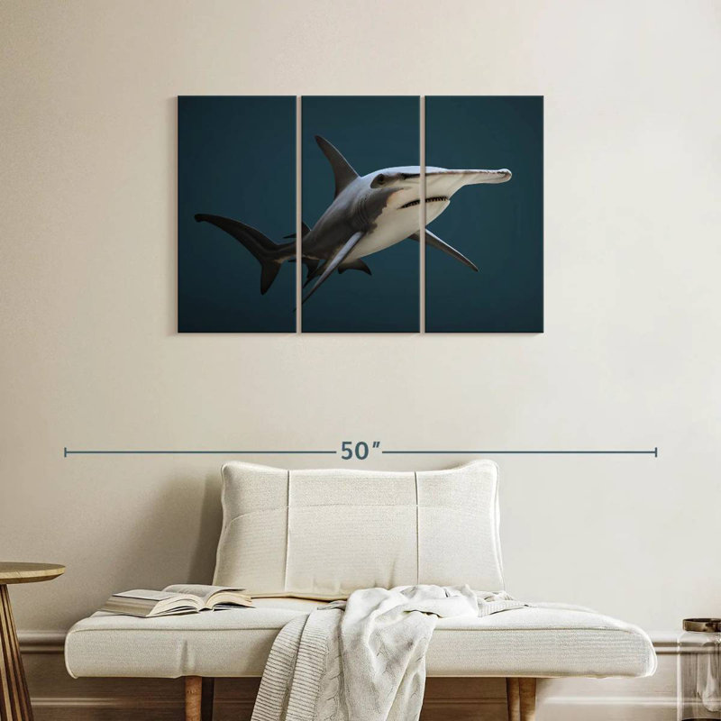 Great Hammerhead Shark, 24" H x 38" W