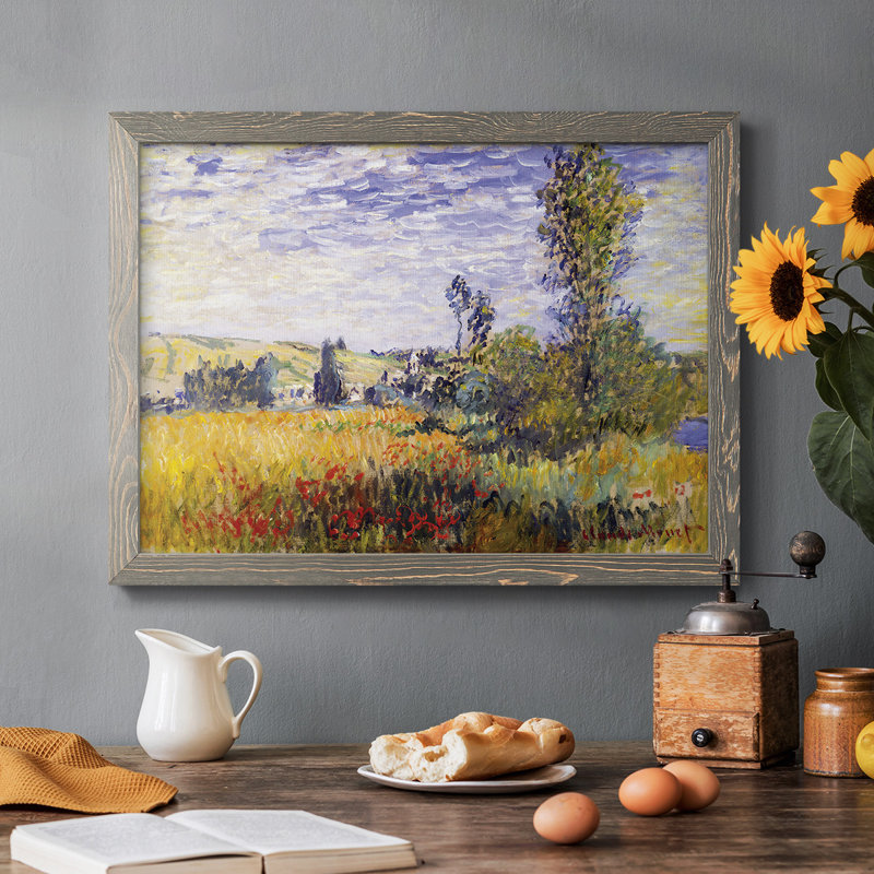 "Vethueil" par Monet, reproduction d'art sur toile, Gris, H 28 po x l 42 po x P 1,5 po