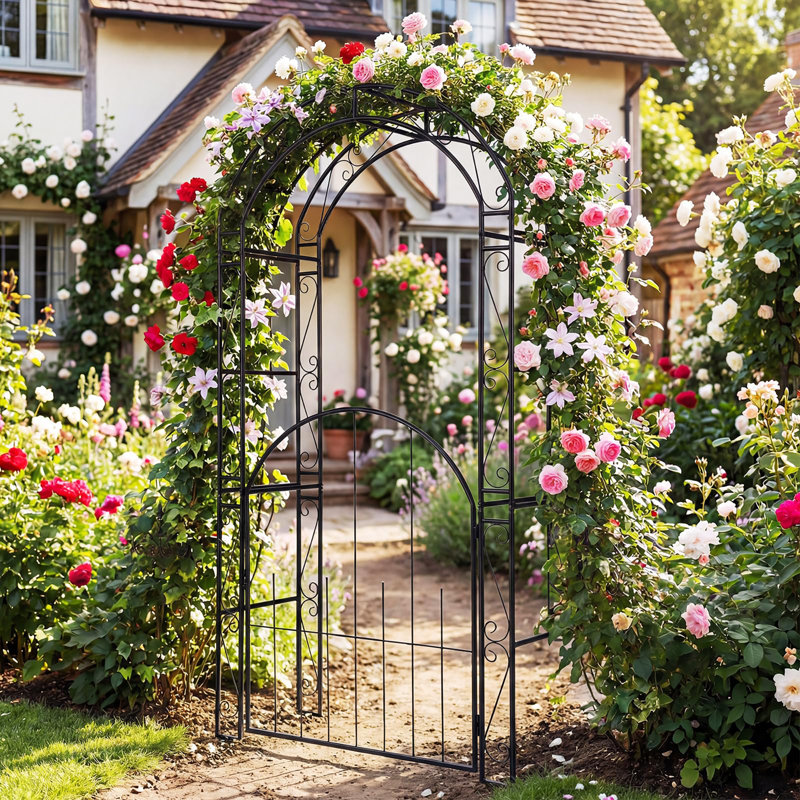 Tonnelle de jardin 84 po avec barrière