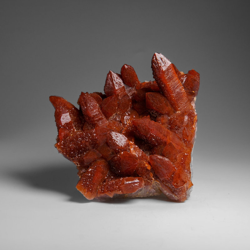 Red Quartz Hematite Crystal Cluster From Morocco (1.2 Lbs)