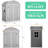 6 x 4 FT Resin Tool Shed with Lockable Door & Ramp, Waterproof Outdoor Storage Shed with Floor, Window & Vents for Patio, Garden, Backyard-125502344