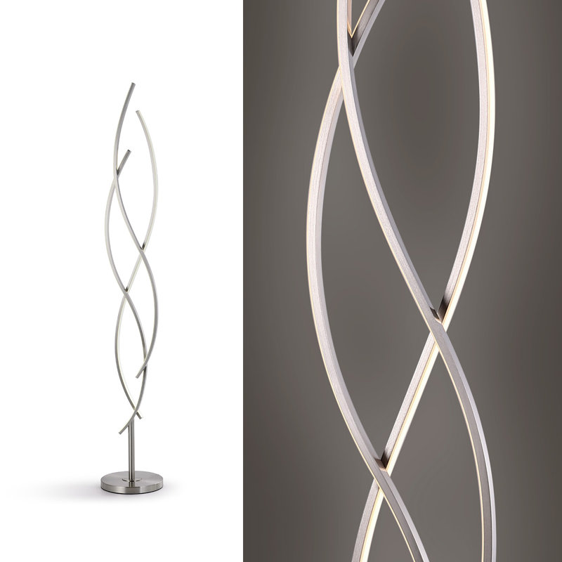 Bartolomeo 63" LED Tree Floor Lamp, Nickel brossé