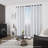 Blackout Grommet Silver Pattern Printed Curtains, -111804789-111804791