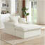 Canapé de 51,97 pouces avec siège rembourré et confortable à compression unique avec repose-pieds unique, chaise longue pour salon, chambre à coucher, appartement, bureau, blanc-955645118