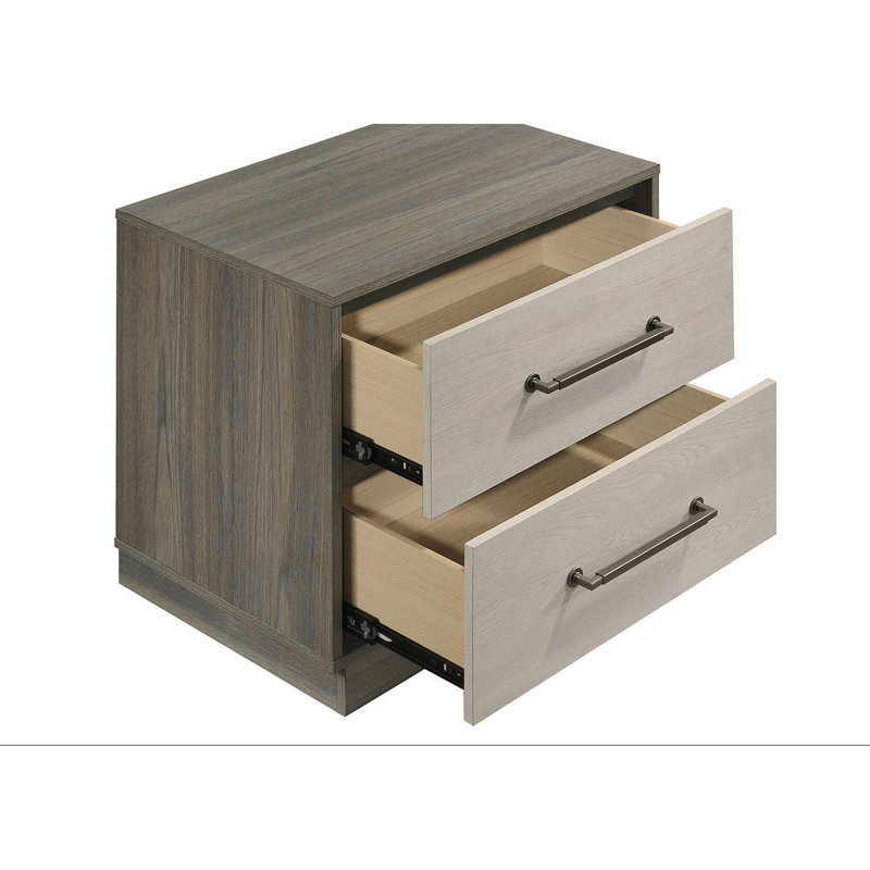 Table de chevet 2 tiroirs Edmondson