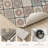 Floral Geometric Non-Slip Washable Kitchen Mats