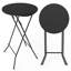 Table de patio pliante en plastique noir
