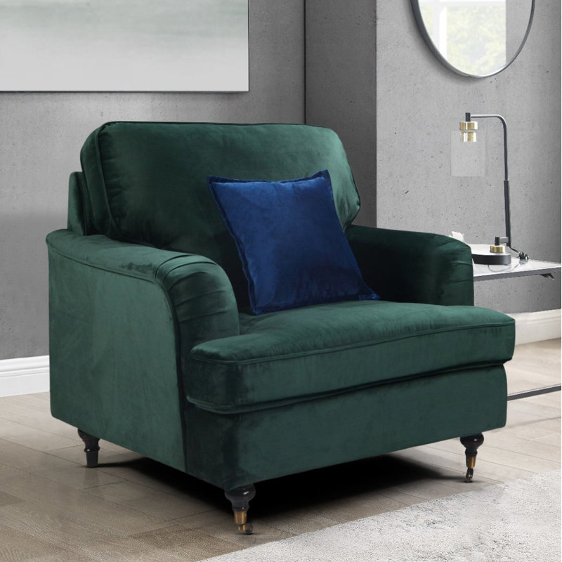 Marcantonio Upholstered Accent Chair, Green
