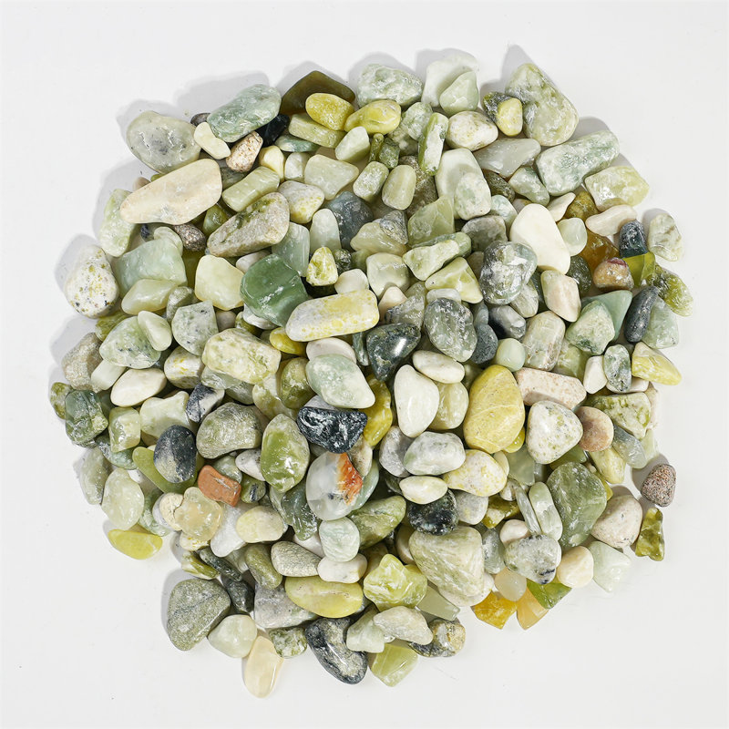 24 LBS Pale Yellow River Rock - Medium Pebble for Landscaping, Garden & Fish Tank, Mixed Color