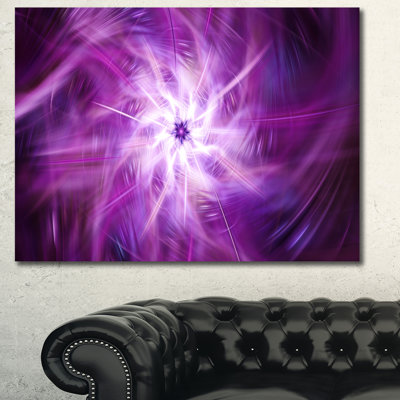 « rotatif brillante purple fireworks », impression sur toile tendue