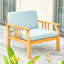 Chaise d'extérieur avec coussin Honey Nautical Curve