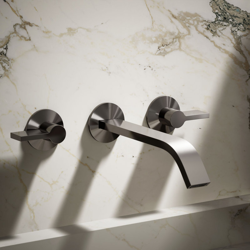 Components Wall-Mount Bathroom Sink Faucet Trim, Vibrant Titanium