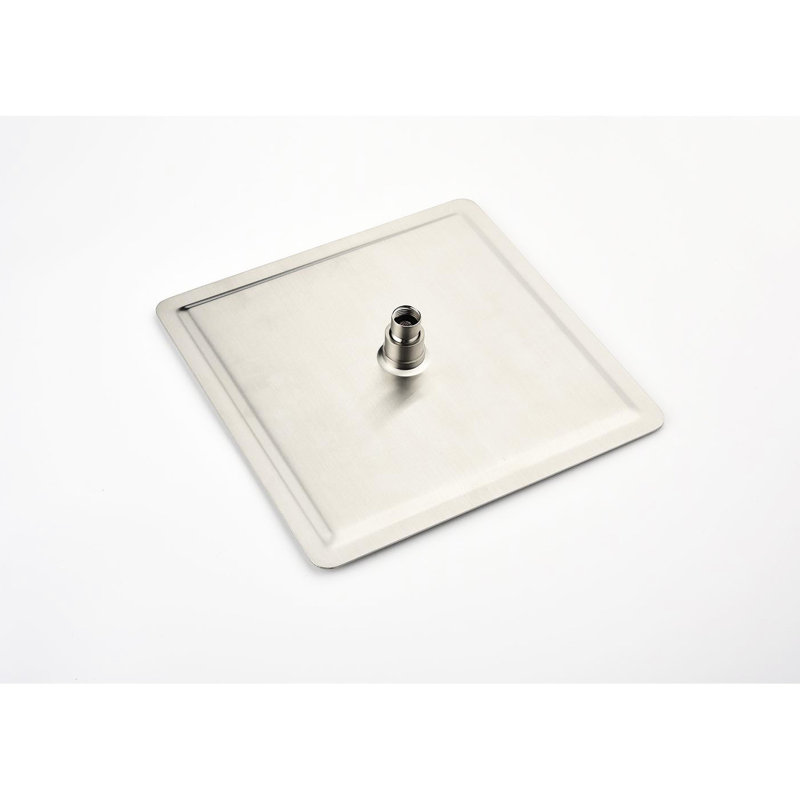 Wall Mounted Shower System - 12" Rain Head Build Increased Water Flow Natural Simulation Control Valve Brushed Nickel Finish Brass & Stainless Steel Powerful Experience Self-cleaning Nozzle Mounting