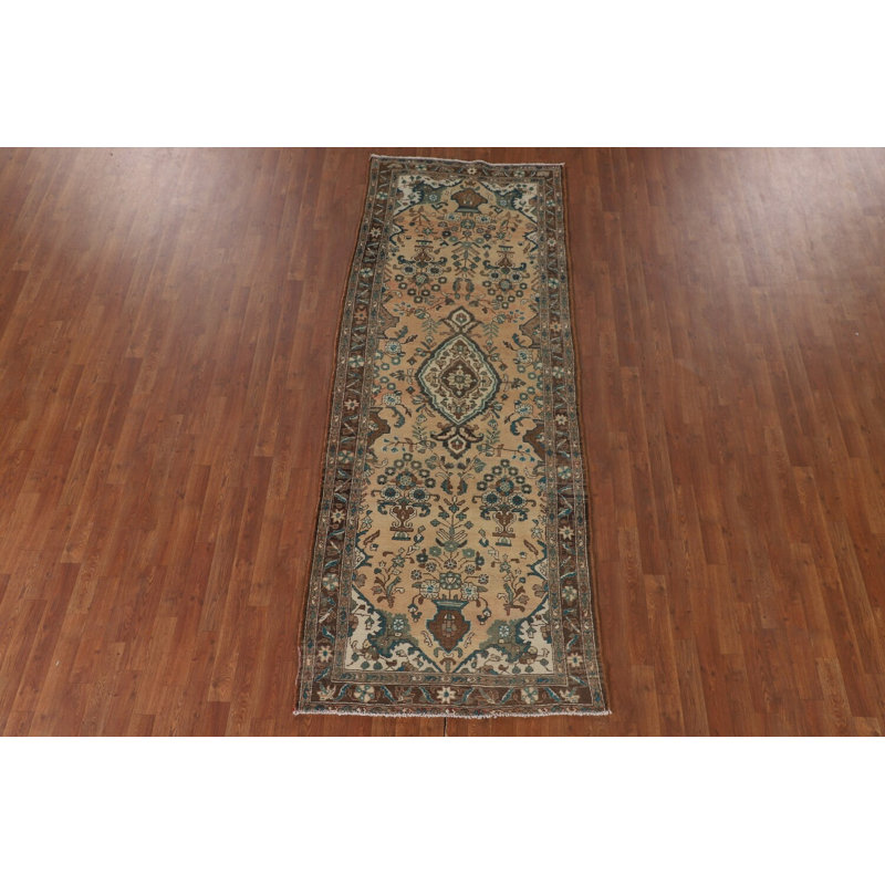 Tapis de couloir traditionnel en laine fait à la main 4 x 10