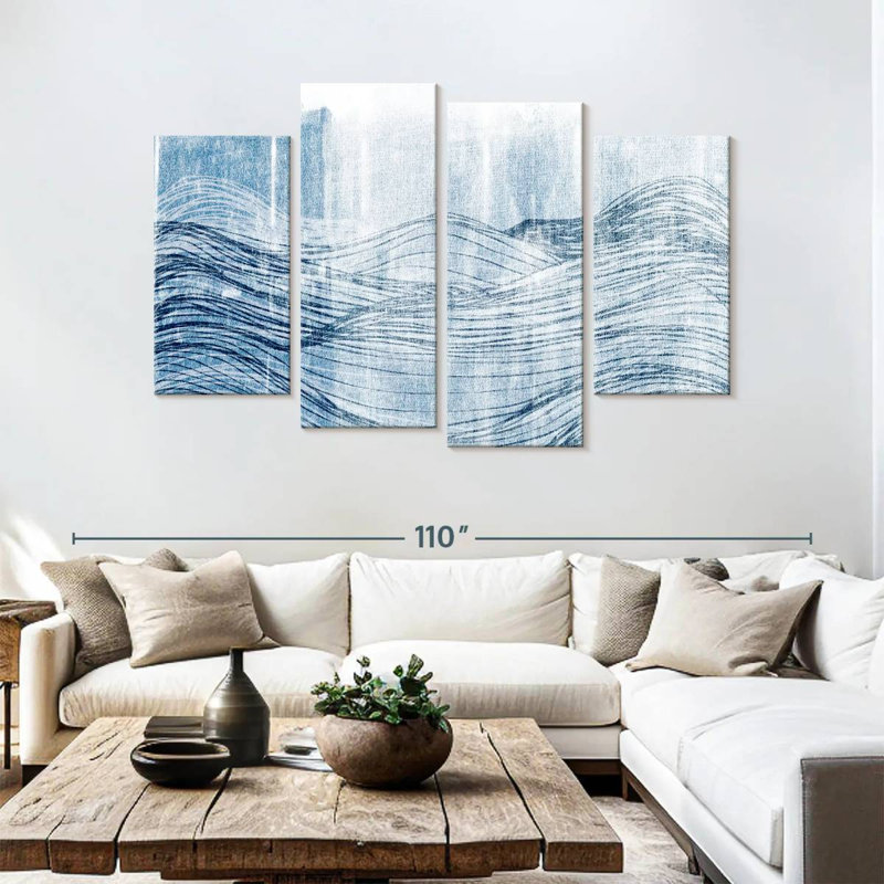 Gillard Indigo Waves II, H 54 po x l 84 po