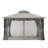 Sunjoy Soft Top Gazebo 11 ft. x 13 ft. Steel Gazebo with 2-Tier Hip Roof,Netting and Curtain,Metal Structure-1686420445