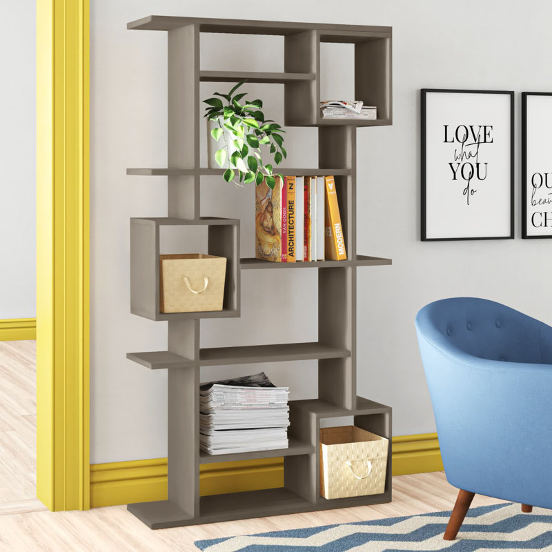 Pearson 6-Tier Freestanding Bookcase with Open Compartments, Light Mocca