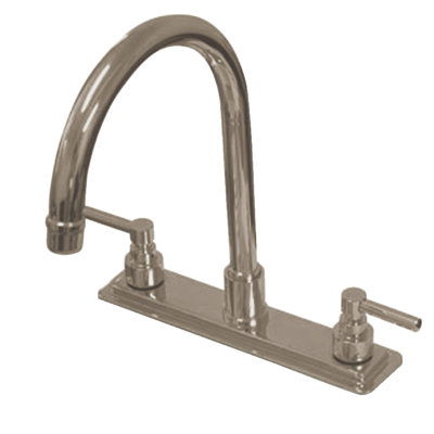 Kingston Brass Elinvar Two-Handle 3-Hole 8" Centerset Kitchen Faucet