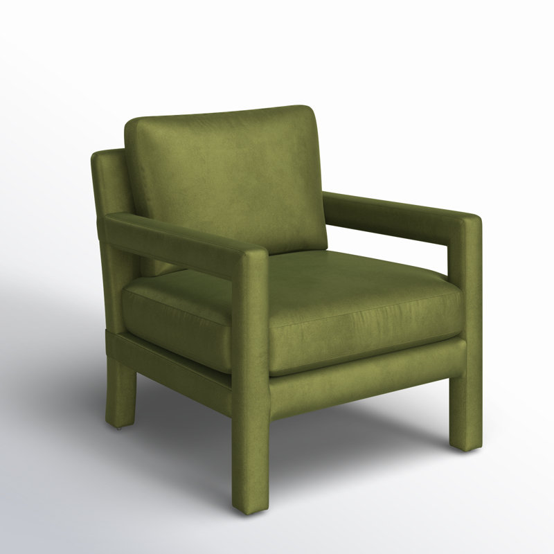 Kathryn Velvet Armchair, Olive Green Velvet