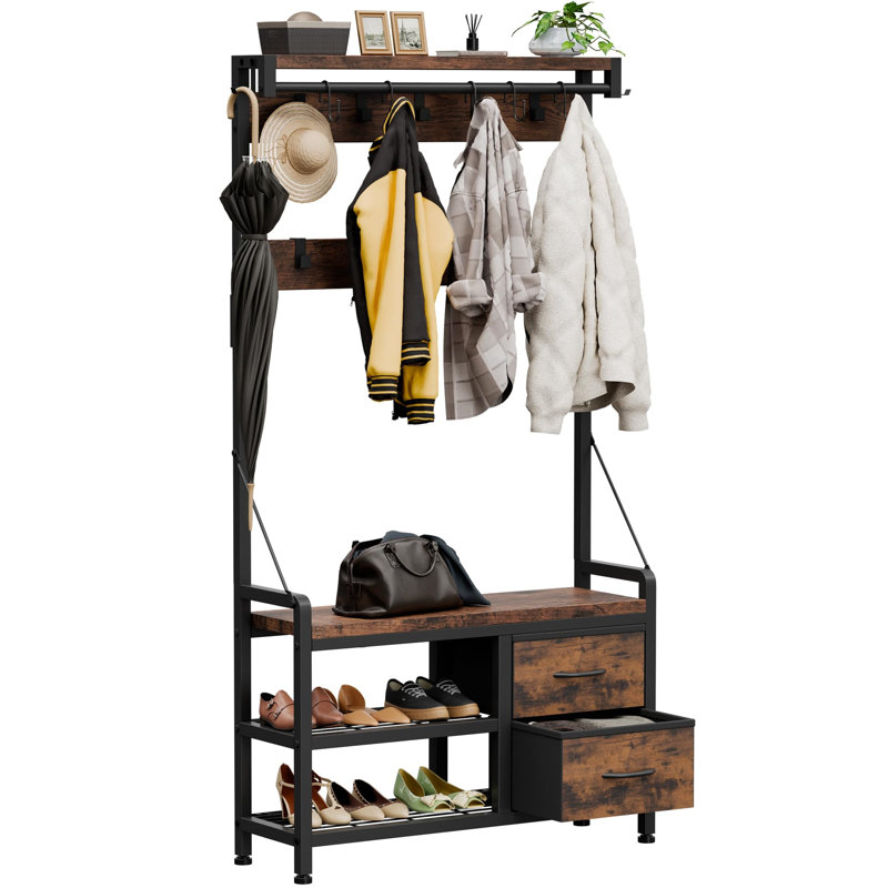 Azyria Hall Tree 80cm Wide, Brown