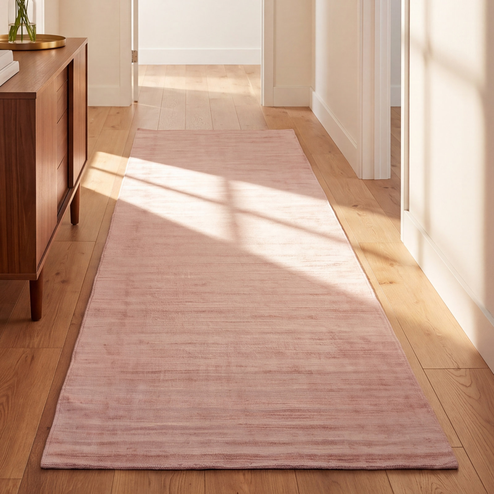 Oath Pink Hand-Woven Rug, Runner 3' x 12'