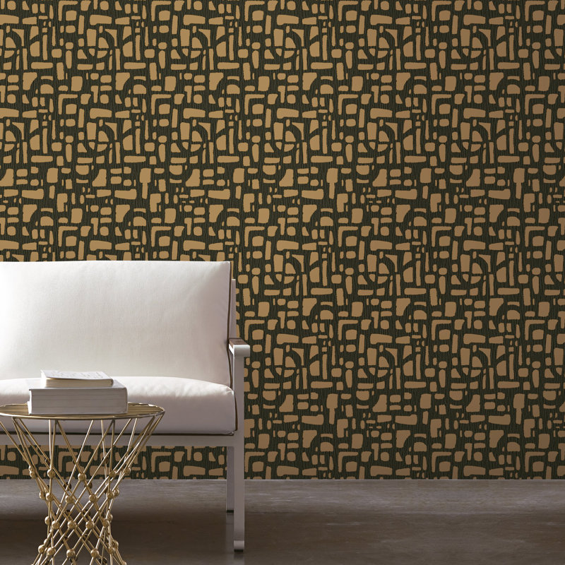 Zen Geometric Paper Roll, Brown