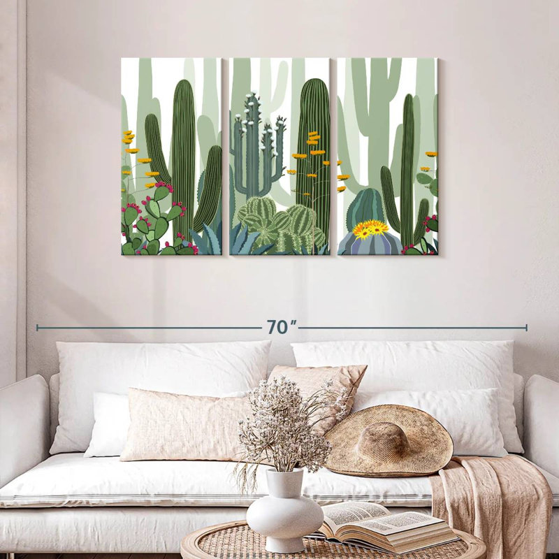 Harnek Desert Cactus Pattern, 28" H x 45" W
