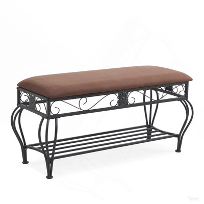 Shoe Rack Bench For Entryway, Industrial Bench, Rustic Shoe Rack For Small Spaces, Upholstered Entryway Bench, Multipurpose Entryway