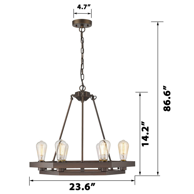 Luminaire suspendu à 6 lumières Ryegate