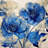 Flooded flowers - 32"x32" art on canvas