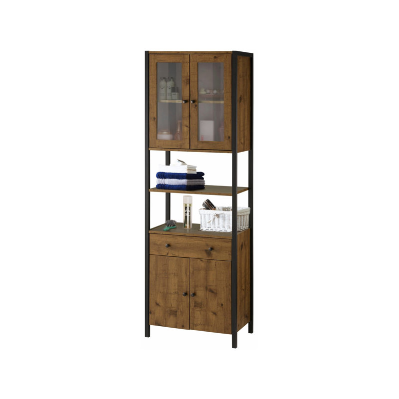 Killingworth Freestanding Linen Cabinet, Brown