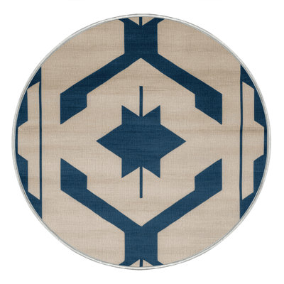 Machine Washable Art Deco Beige Area Rug
