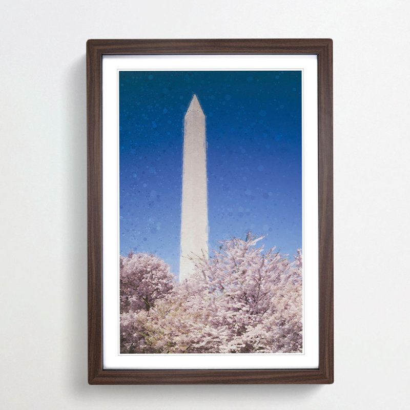 The Washington Monument - Framed Print, Walnut, 60cm H x 40cm W x 2cm D