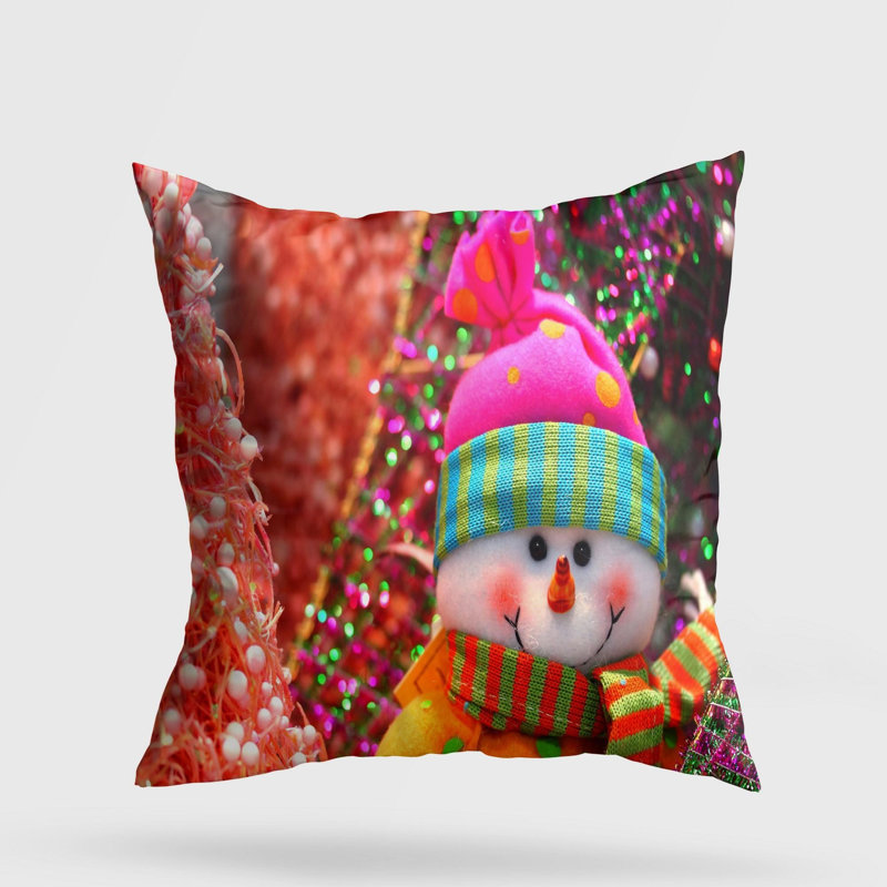 Coussin lavable de qualité supérieure, 17,0 x 17,0 pouces, 50% coton / 50% polyester, rembourrage en silicone, fermeture à glissière dissimulée | Doux, confortable et repassable | Parfait pour la décoration intérieure, le salon et la chambre à cou