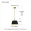 Luminaire suspendu noir mat à 1 lumière Sharri