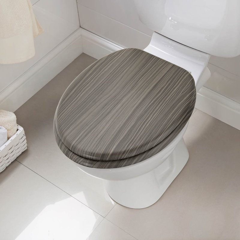 Wooden Toilet Seat With Unique Design 18 Inch Mdf Wood