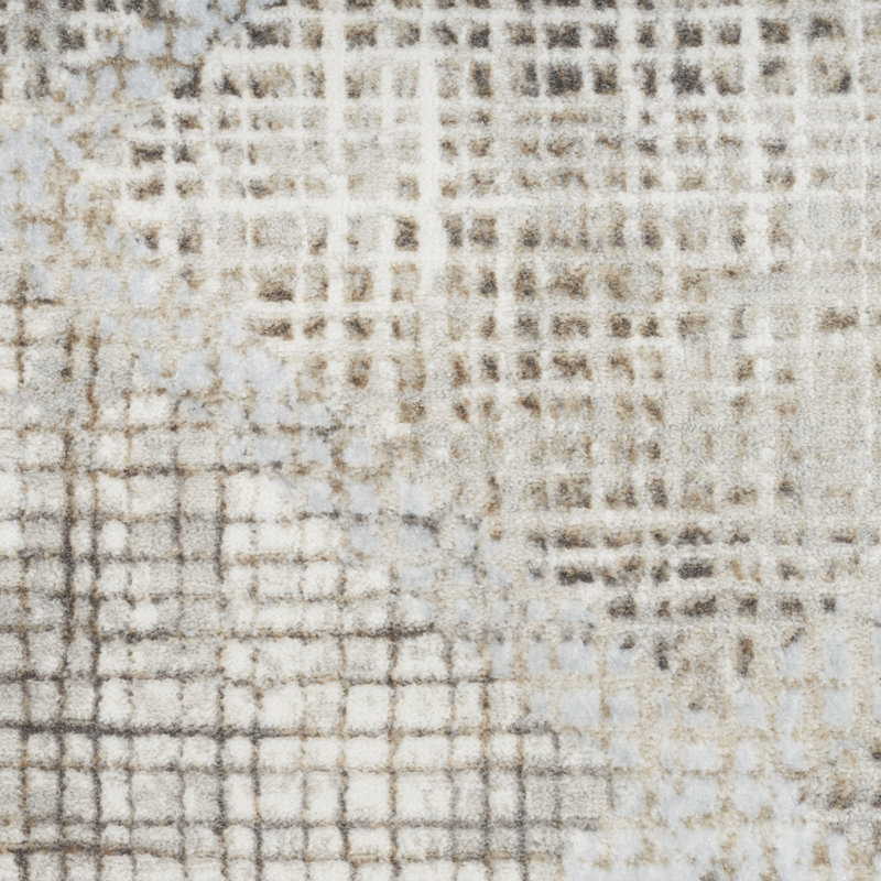 Dore Abstract Grey Area Rug, Runner 2'3" x 7'6"