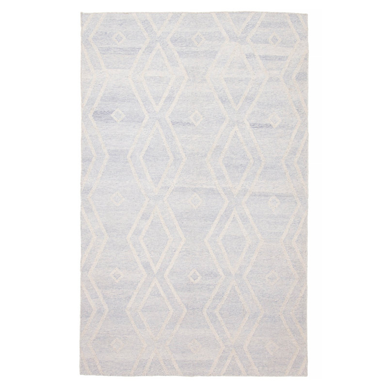 Tapis unique en denim bleu kilim 4 pi 11 po x 7 pi 10 po Ankara
